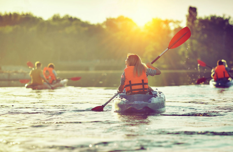 Kayaking at Great Blue Resorts.