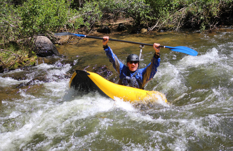 Kayaking at Three Rivers Resort & Outfitting.