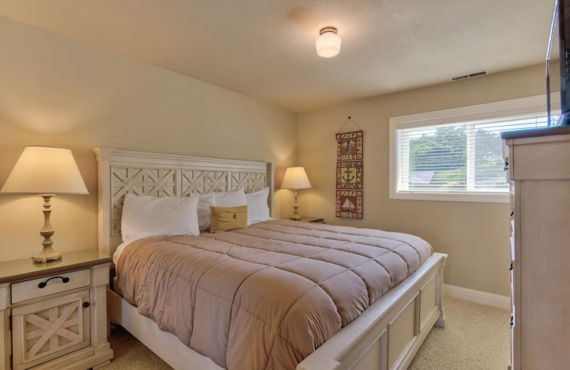 Rental bedroom at Cavalier Beachfront Condominiums.