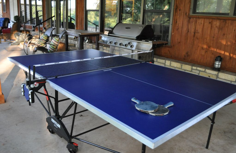 Rental ping pong table at Lake LBJ Legacy Lakehouse.