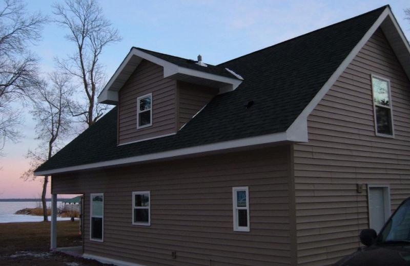 Cabin exterior at Birch Villa Resort.