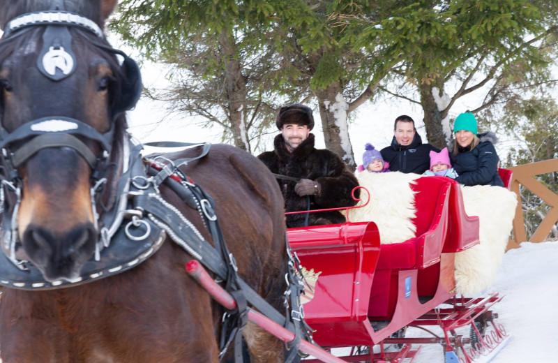 Sleigh ride at Fairmont Le Manoir Richelieu.