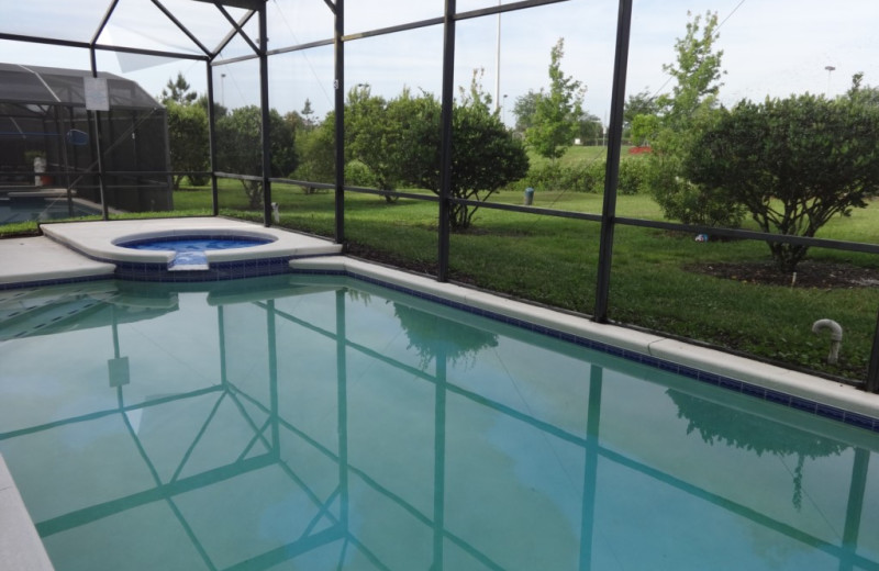 Rental private pool at Orlando Sunshine Villas.