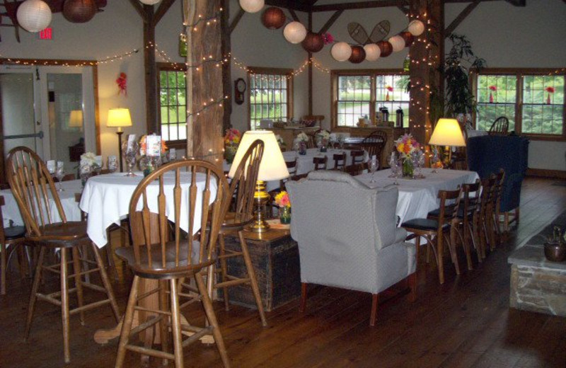 Dining room at The Inn at Willow Pond.