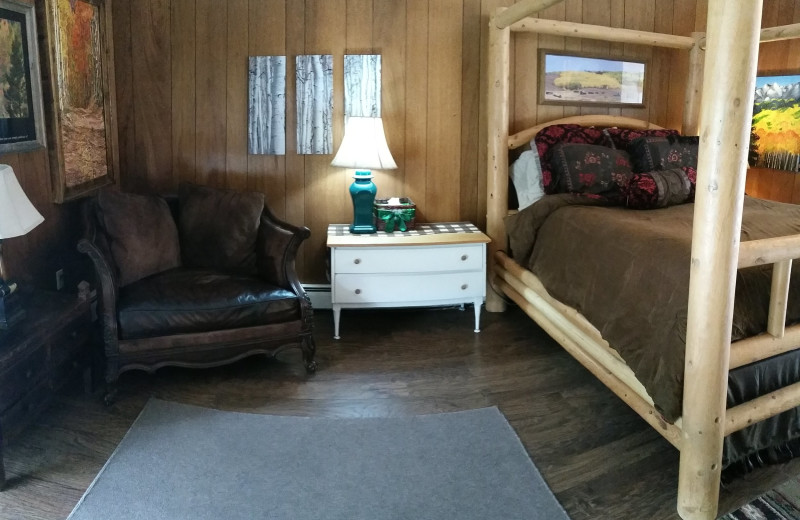 Guest room at The North Face Lodge.