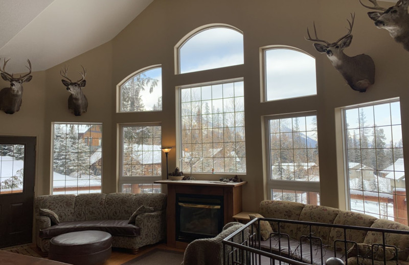 Rental living room at Fernie Central Reservations.