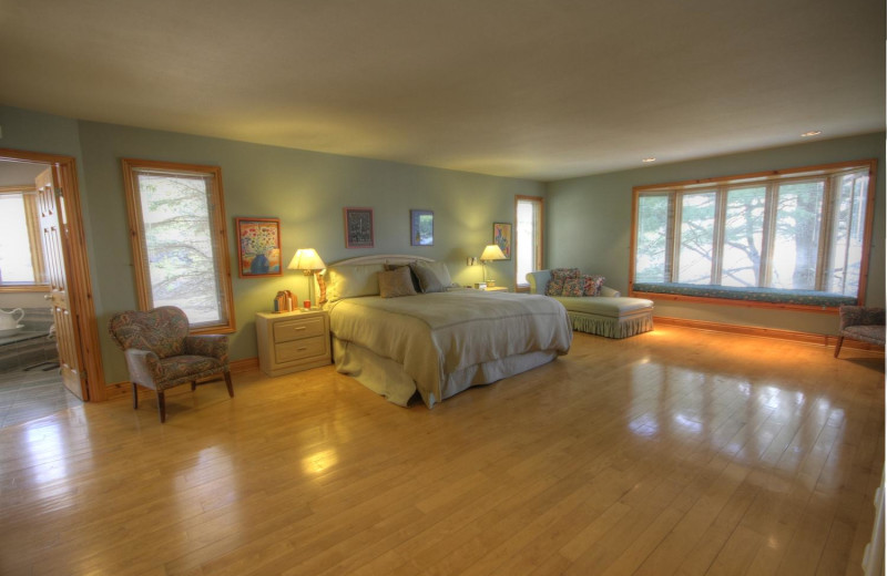 Rental bedroom at Muskoka District Rentals.