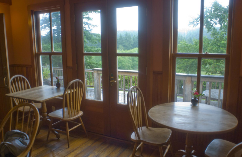 Dining room at Turtleback Farm Inn.