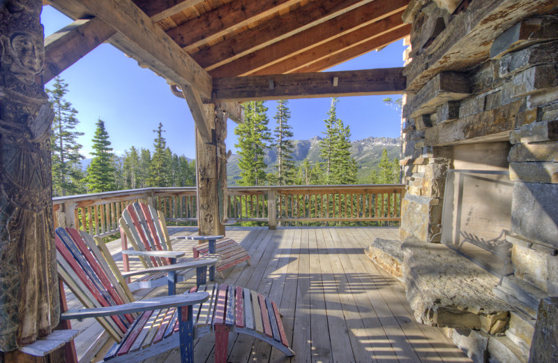 Rental deck at Big Sky Luxury Rentals.