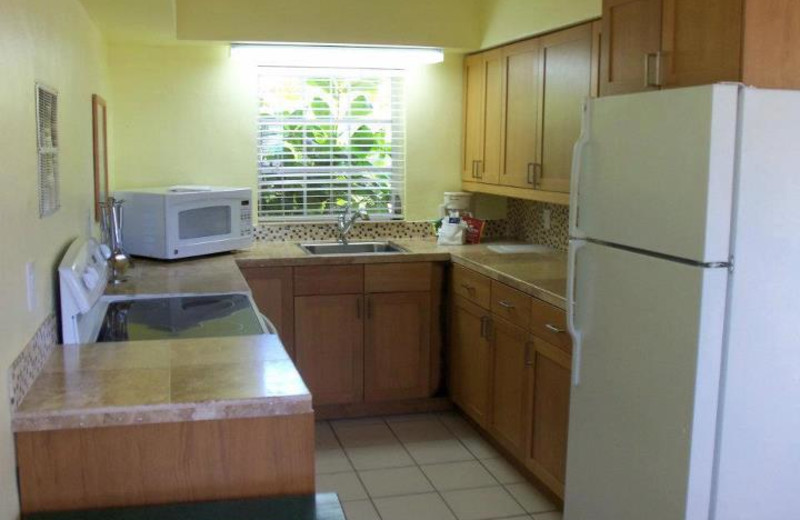 Kitchen view at Coral Bay Resort. 