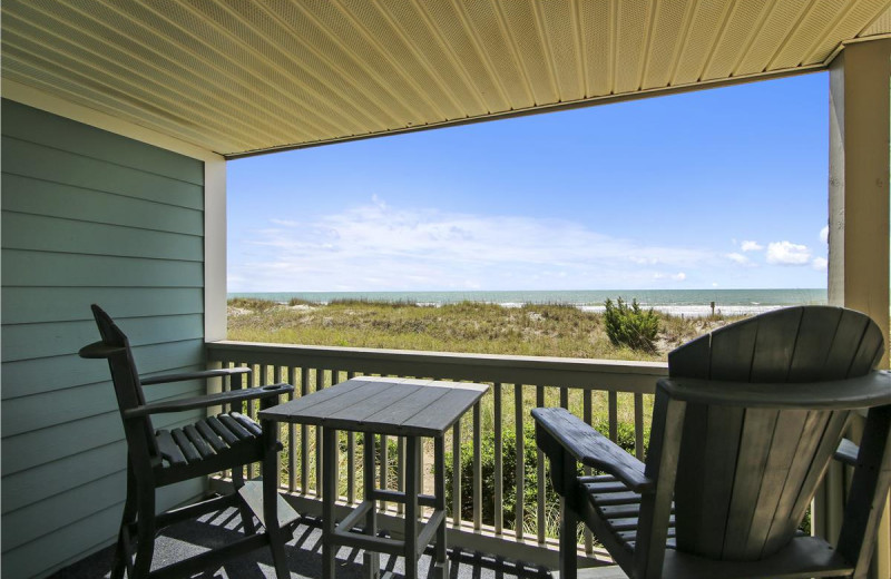 Rental balcony at Seaside Vacations.