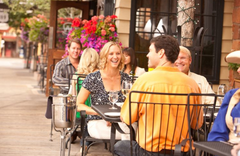Outdoor dining at Wort Hotel.