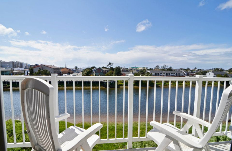 Balcony view at Rivertide Suites Hotel.