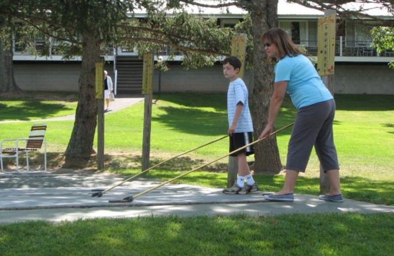 Shuffle board at Sunny Hill Resort & Golf Course.