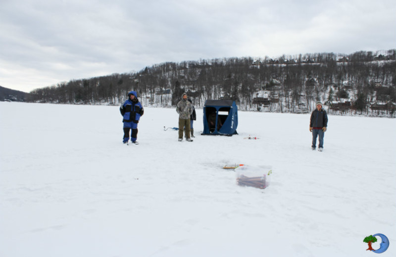 Ice fishing at Blue Moon Rising.