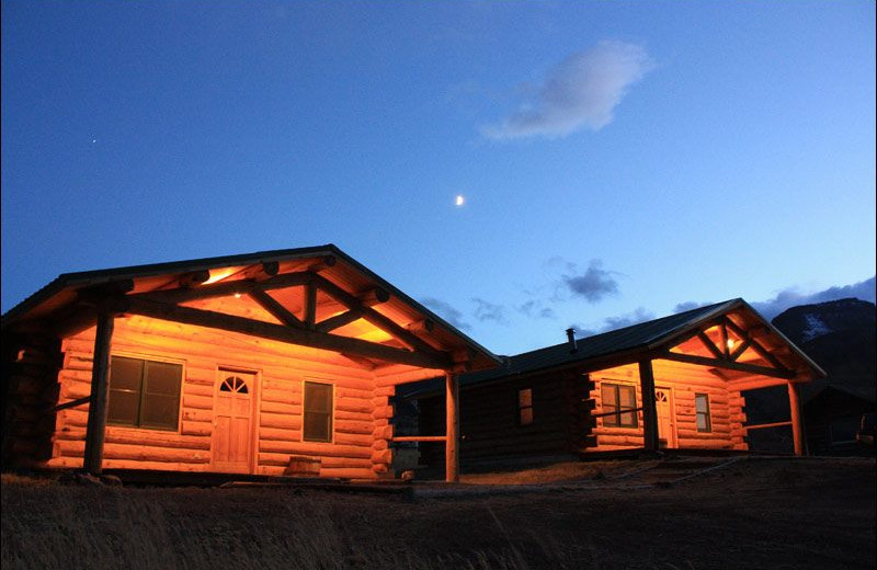 Cabin exterior at Rand Creek Ranch.