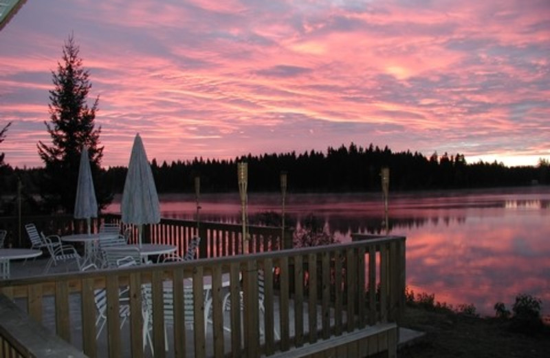 Sunset at Tyee Lake Lodge.