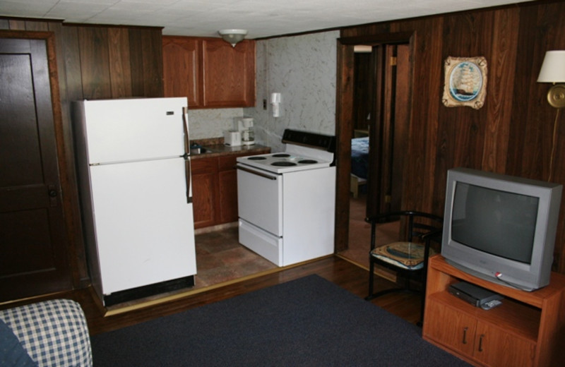 Cottage interior at Hemlock Campground & Cottages.