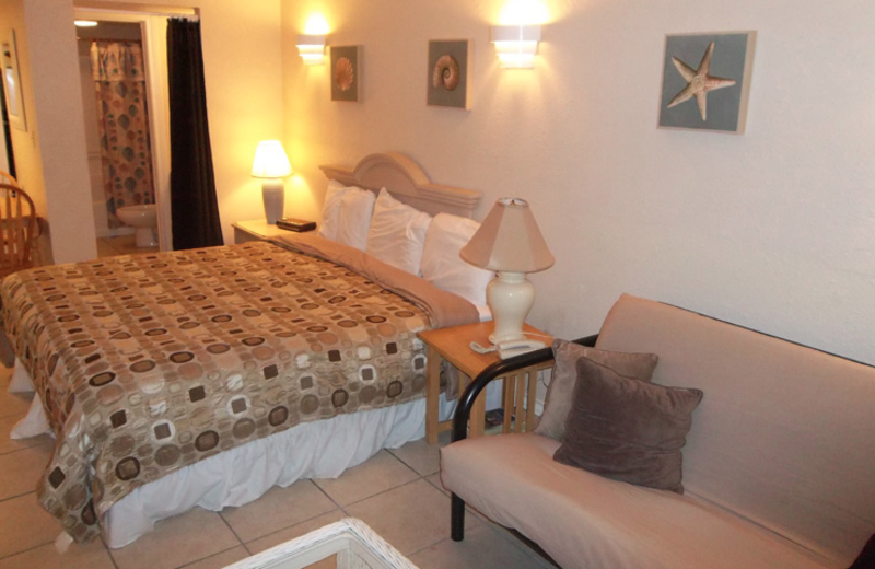 Guest suite at the Sea Breeze Suites Port Aransas.