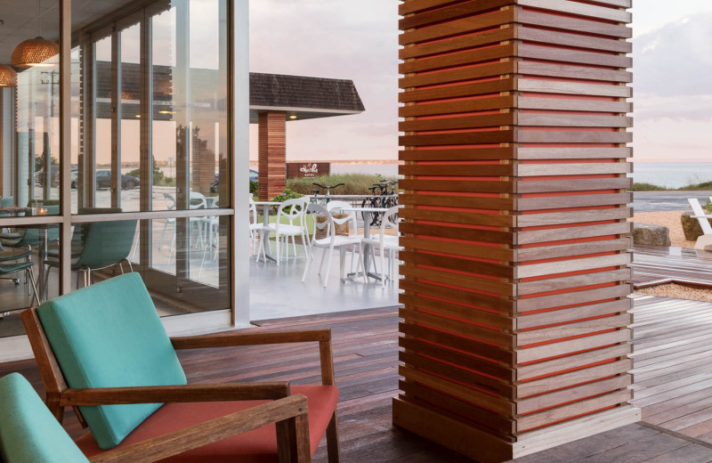 Patio at Harbor Hotel Provincetown.