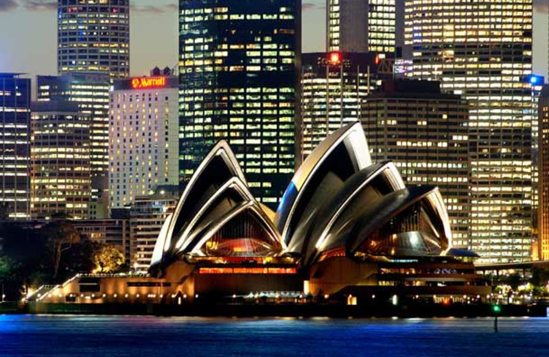 Exterior view of Sydney Harbour Marriott Hotel.