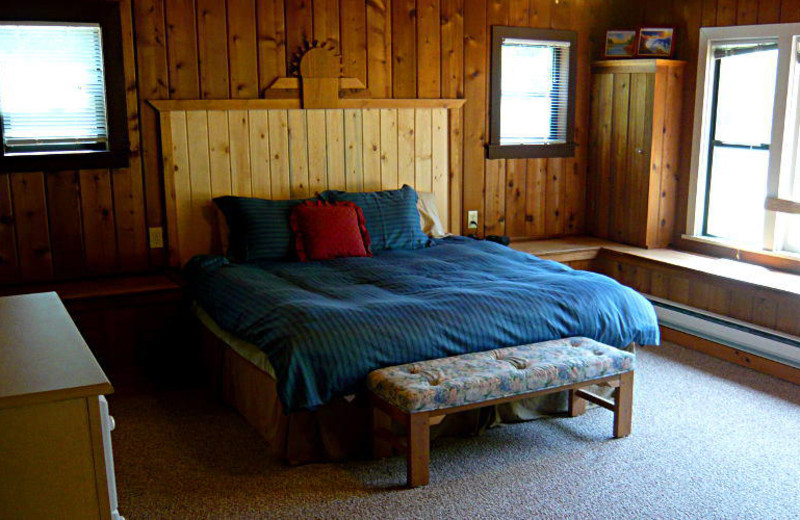 Cottage bedroom at West Beach Resort.