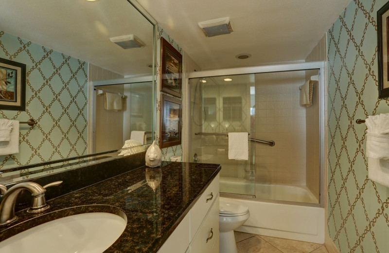 Guest bathroom at Caprice Resort.