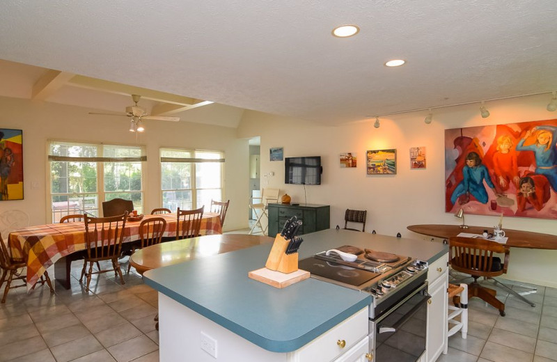 Rental kitchen at Sandhills Rentals.