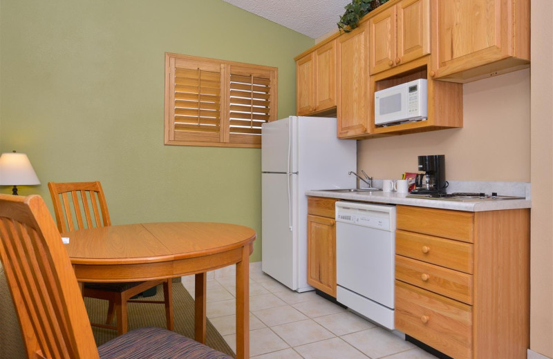 Guest room kitchen at Best Western Plus King's Inn & Suites.