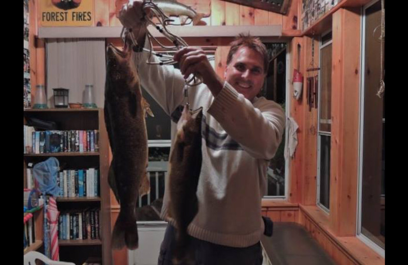 Fishing at Silv'ry Moon Lodge.