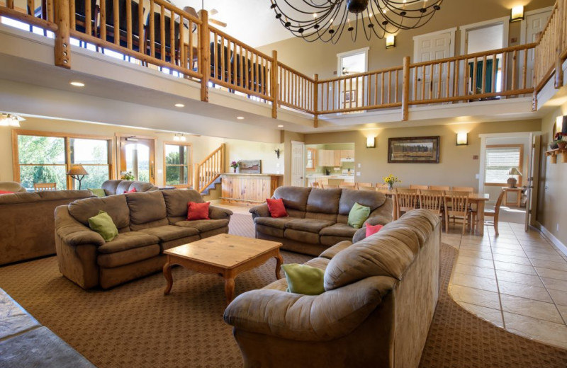 Lodge interior at Clear Creek Family Ranch.