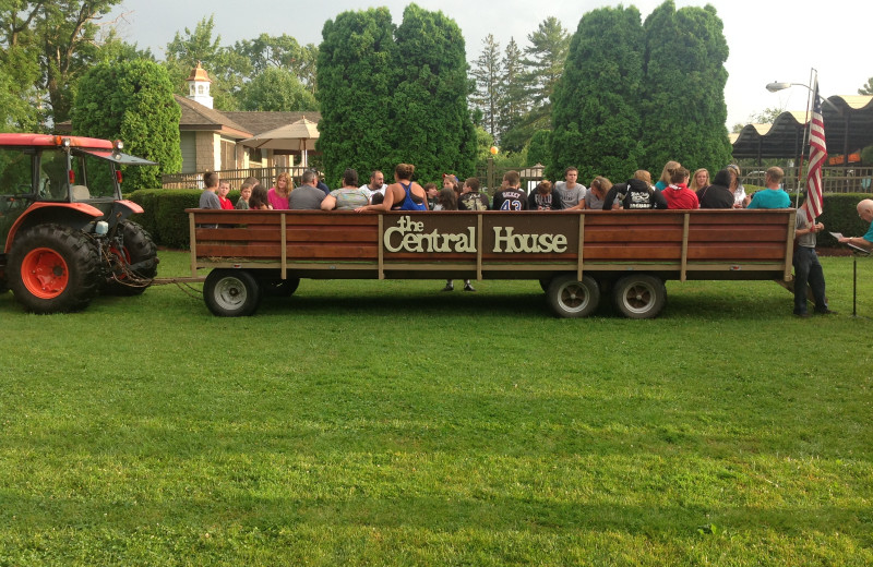 Hayrides at Central House Family Resort.