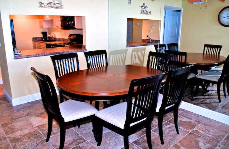 Dining room at Resort Rentals.