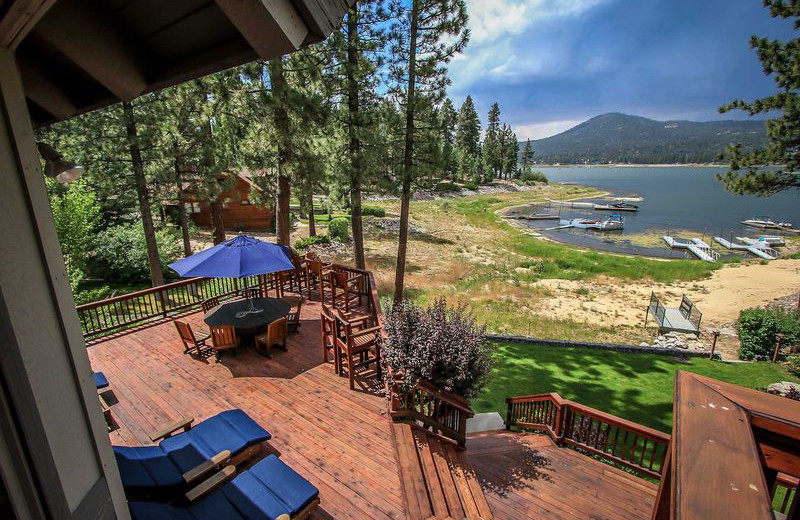 Rental deck view at Big Bear Vacations.