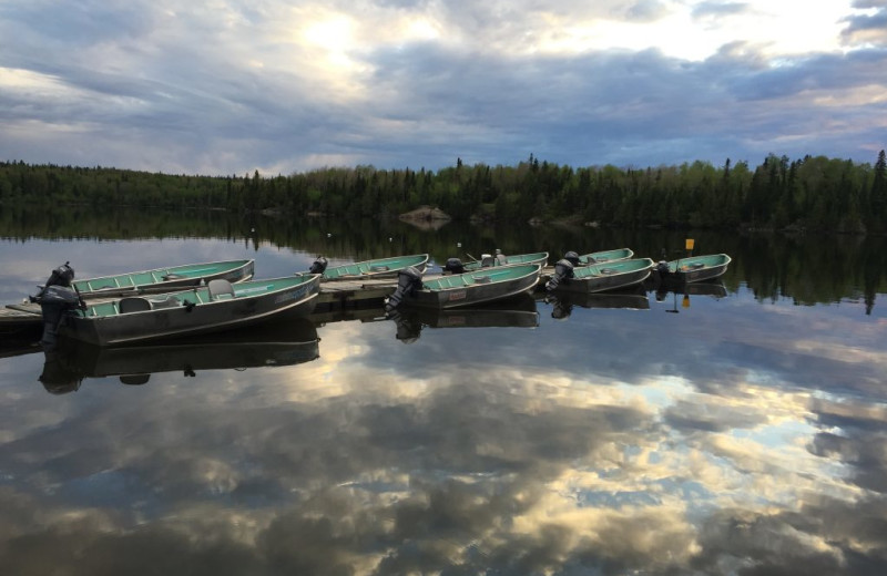 Boats at Rainbow Point Lodge.