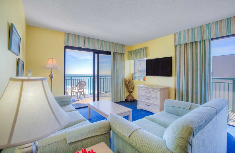 Guest living room at Sands Resorts.