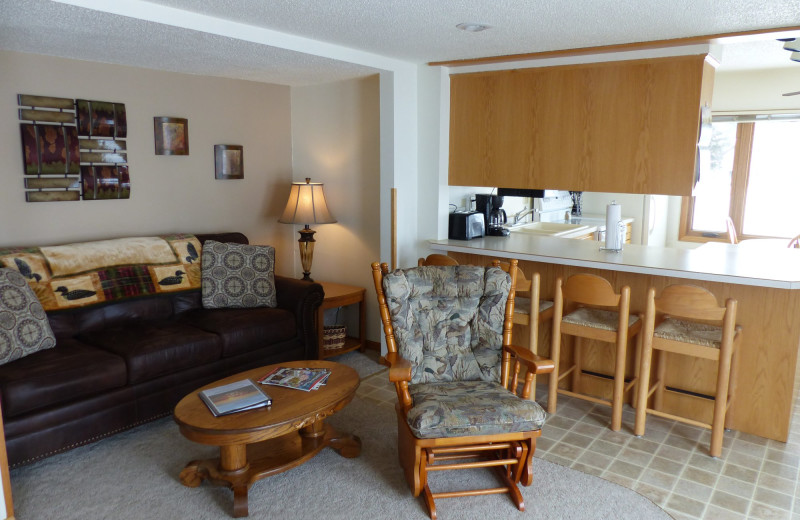 Guest room at Lake Carlos Villas.