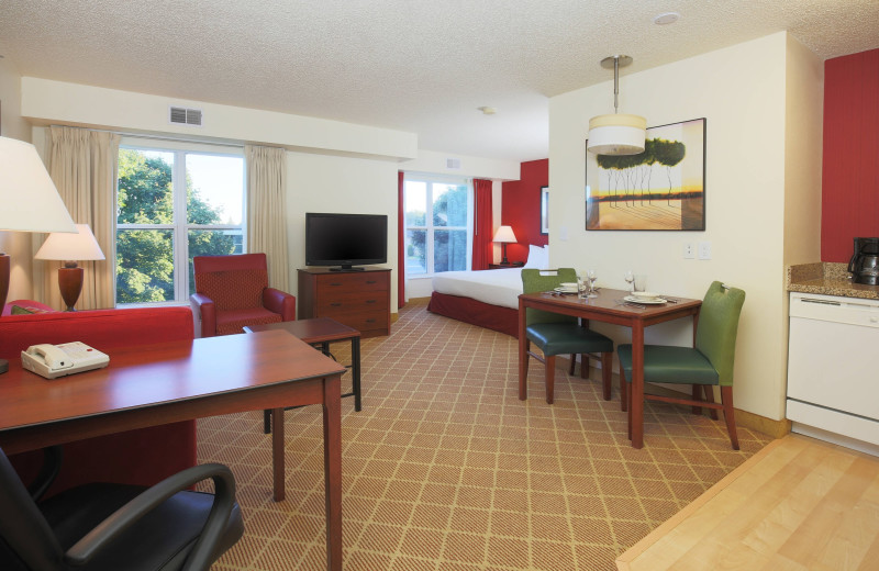 Guest room at Residence Inn Flint.