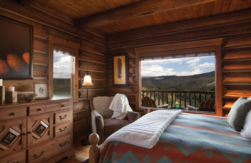 Guest room at Brush Creek Ranch.