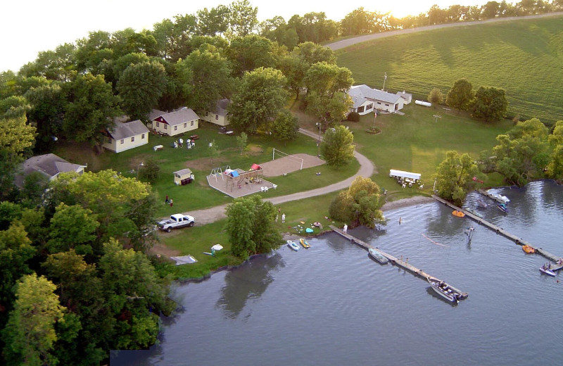 Aerial view of Shady Creek Resort.