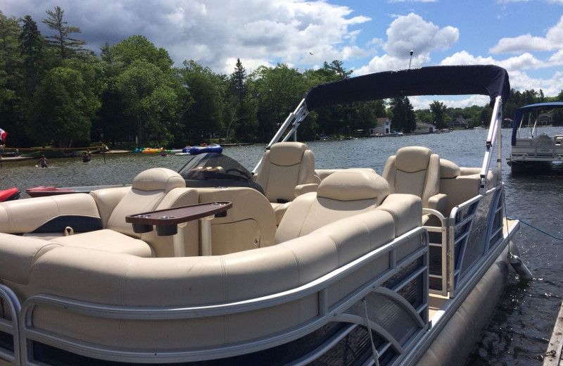 Pontoon at Balsam Resort.
