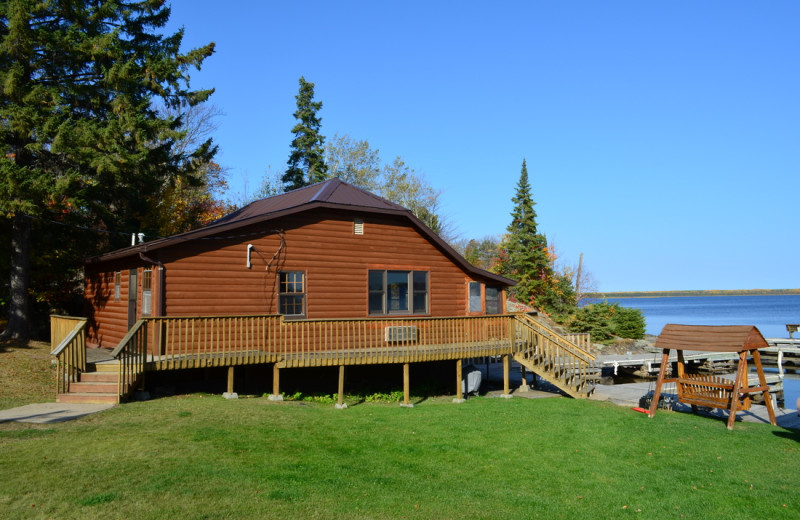 Cabin exterior at Pine Tree Cove Resort.