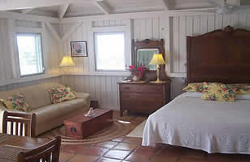 Guest room at Hotel Higgins Landing.