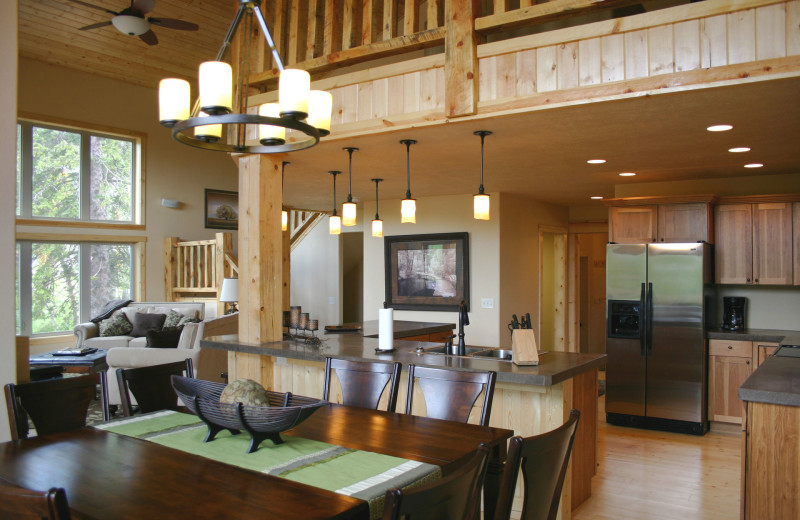 Chalet kitchen at Terry Peak Chalets.