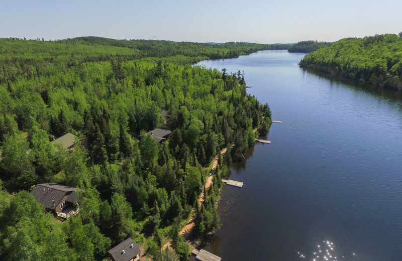 Aerial view of Golden Eagle Lodge.