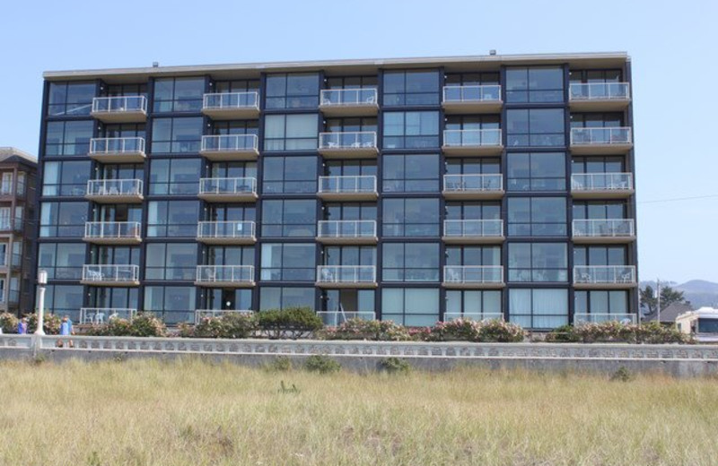 Exterior view of Sand & Sea Condominums.