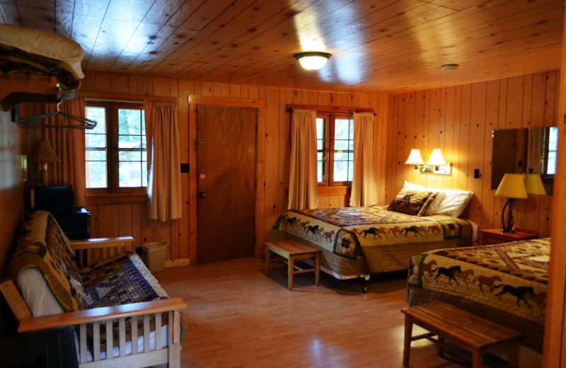 Cabin interior at Shoshone Lodge & Guest Ranch.