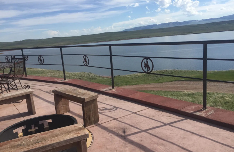 Patio at Lakeview Lodge 307.