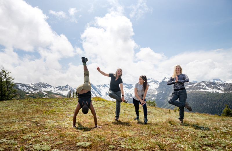 Hiking at CMH Bugaboos Lodge.