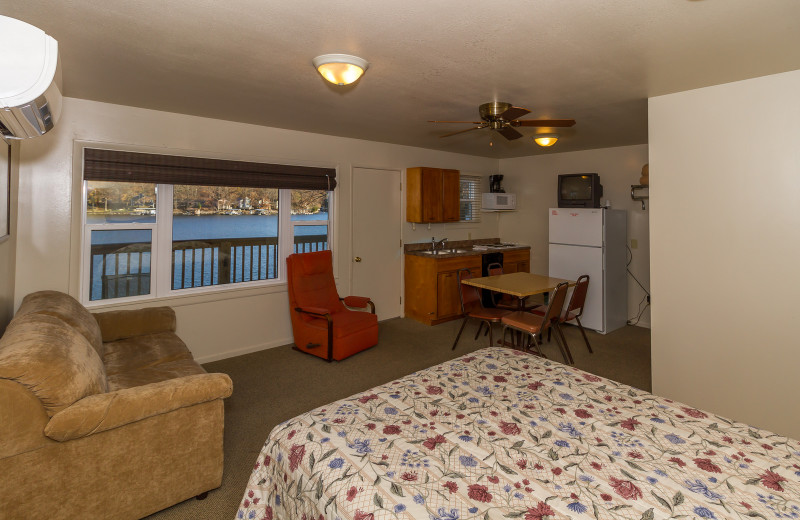 Guest room at Point Randall Resort.